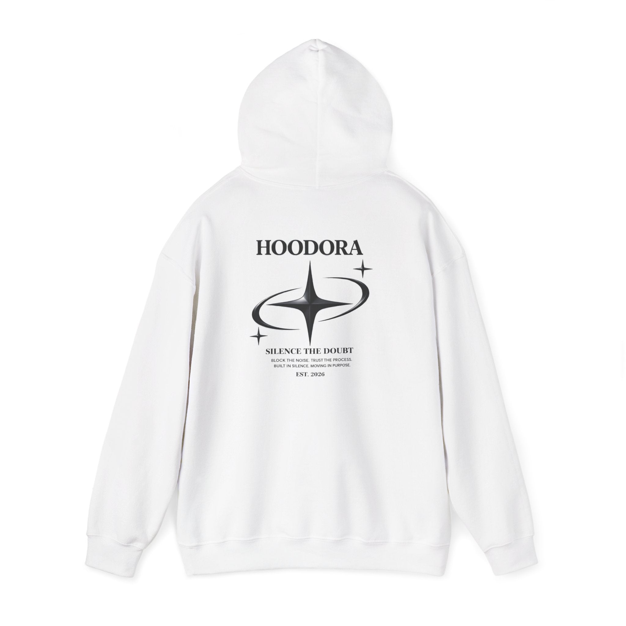 Hoodie — 'Silence the Doubt' Astral Graphic Back Print