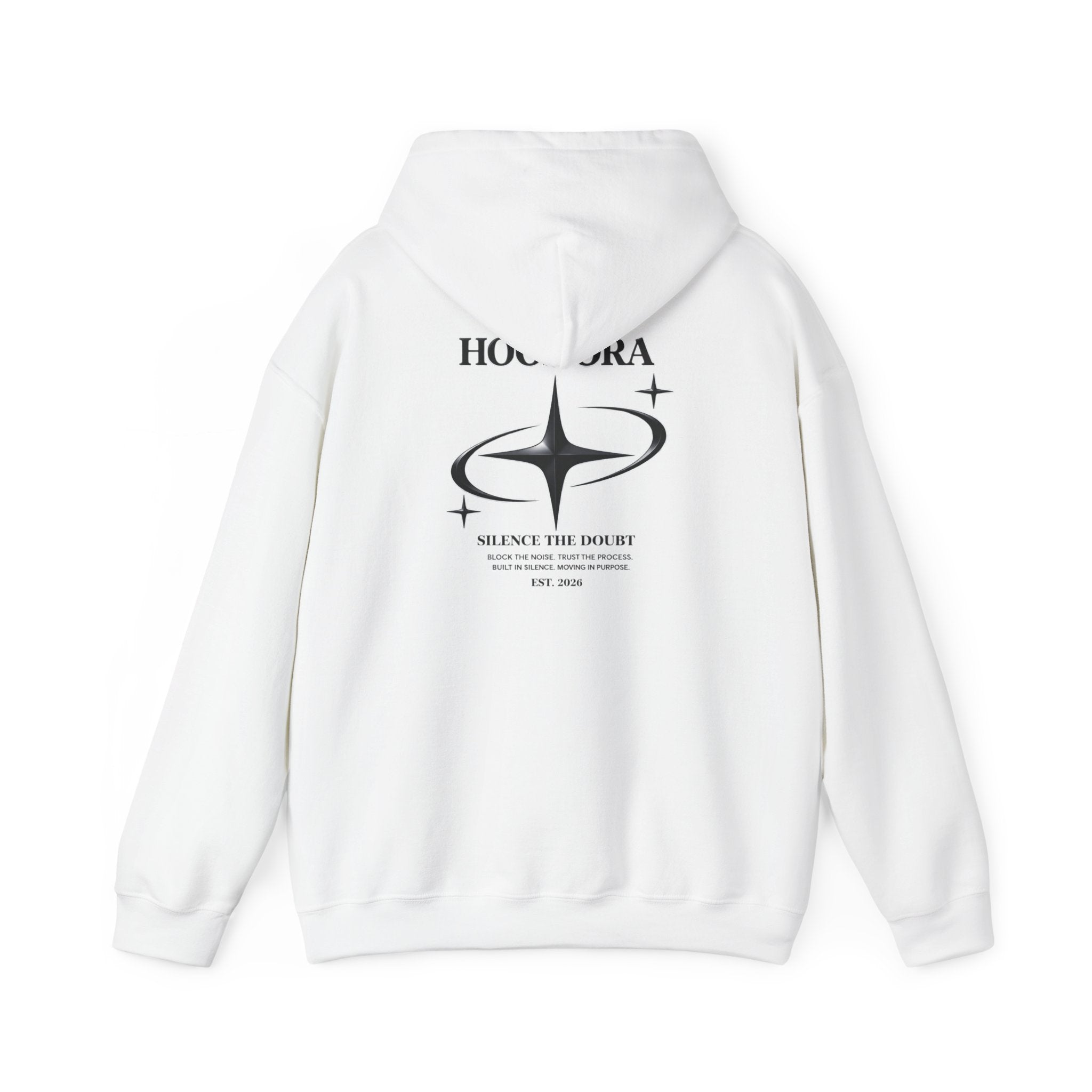 Hoodie — 'Silence the Doubt' Astral Graphic Back Print